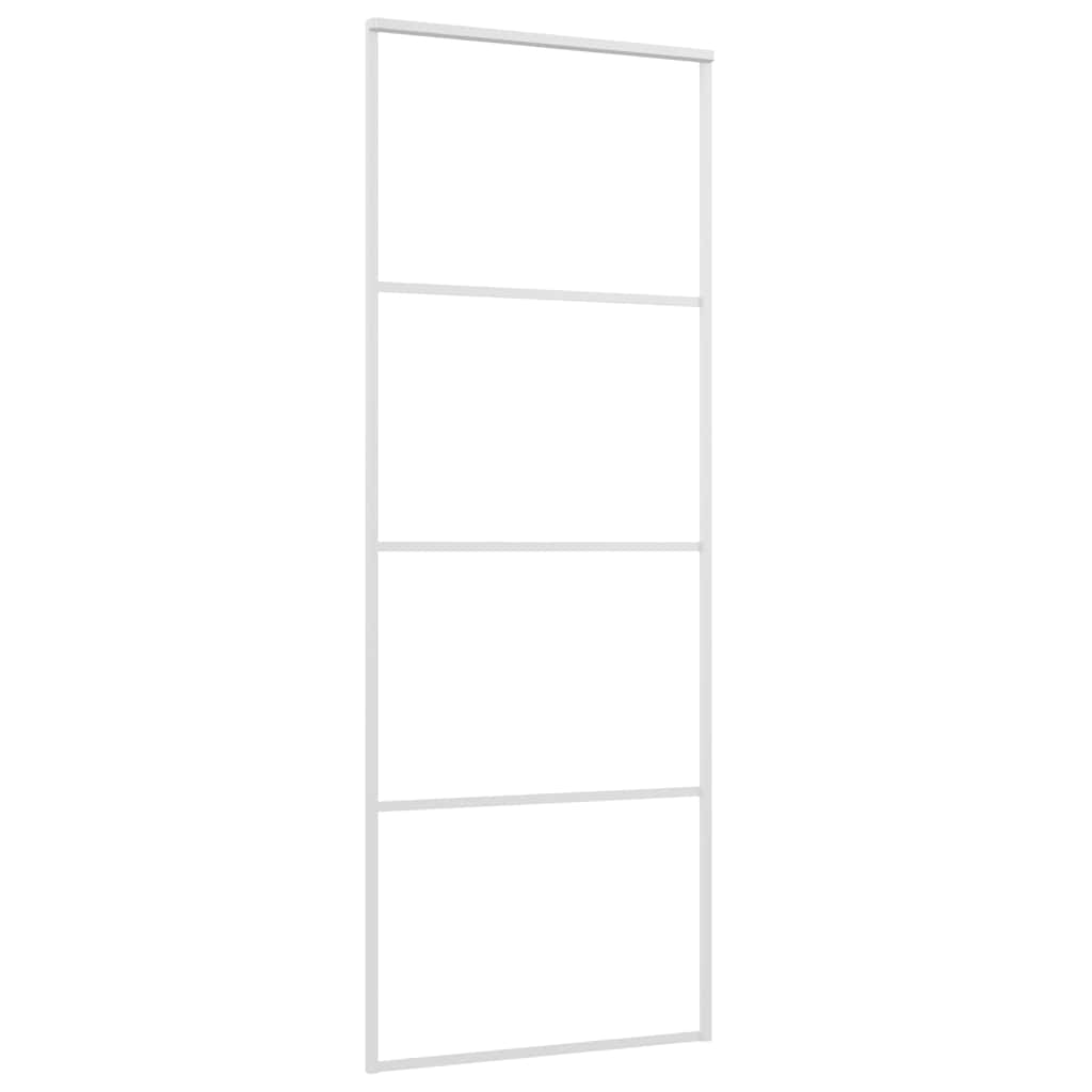 Sliding Door ESG Glass and Aluminium 76x205 cm White