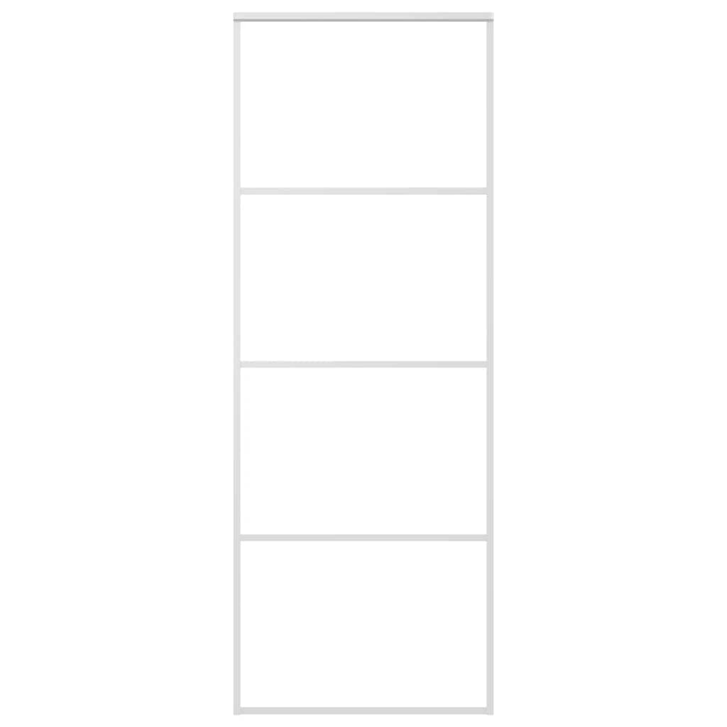 Sliding Door Frosted ESG Glass and Aluminium 76x205 cm White