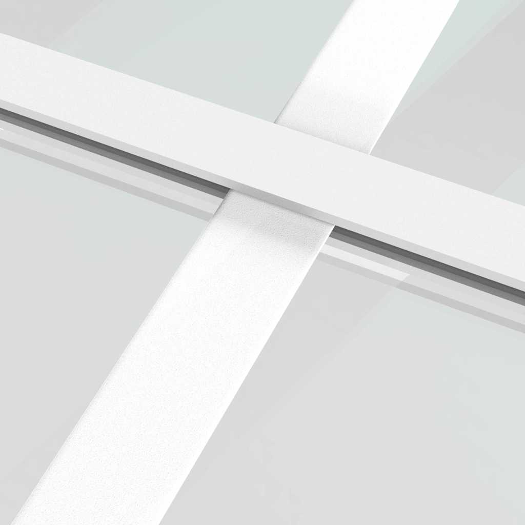 151668 vidaXL Sliding Door ESG Glass and Aluminium 76x205 cm White