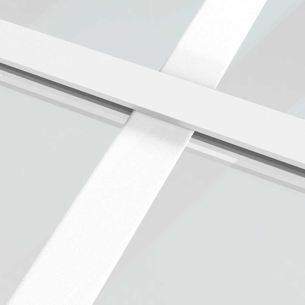 Sliding Door ESG Glass and Aluminium 90x205 cm White