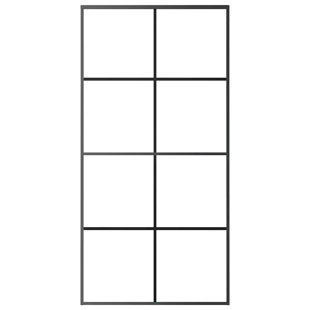 Sliding Door Black 102,5x205 cm ESG Glass and Aluminium