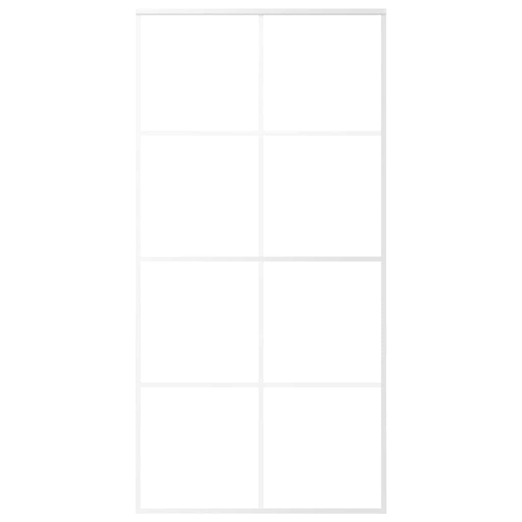 151676 vidaXL Sliding Door ESG Glass and Aluminium 102,5x205 cm White