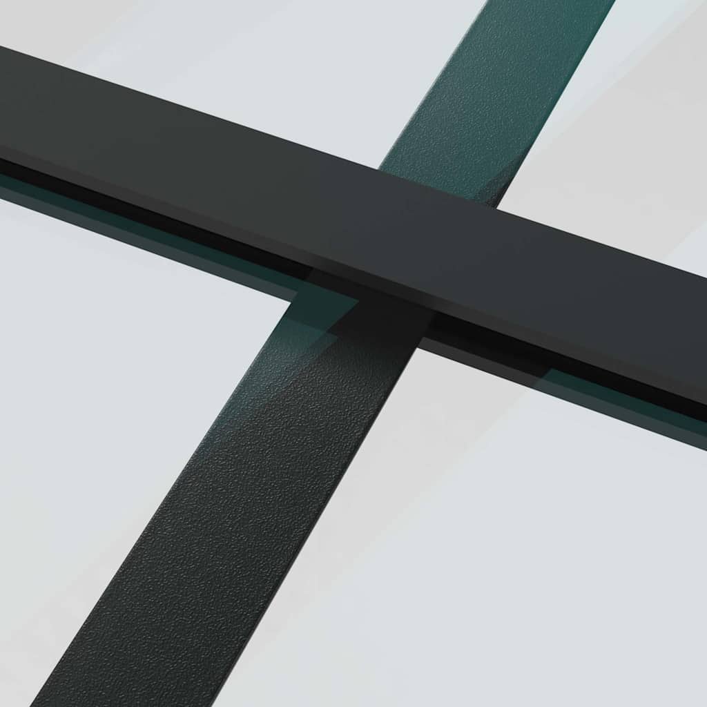 151678 vidaXL Sliding Door ESG Glass and Aluminium 76x205 cm Black