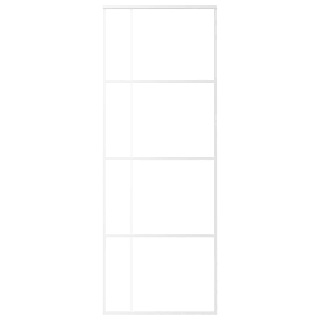 Sliding Door ESG Glass and Aluminium 76x205 cm White