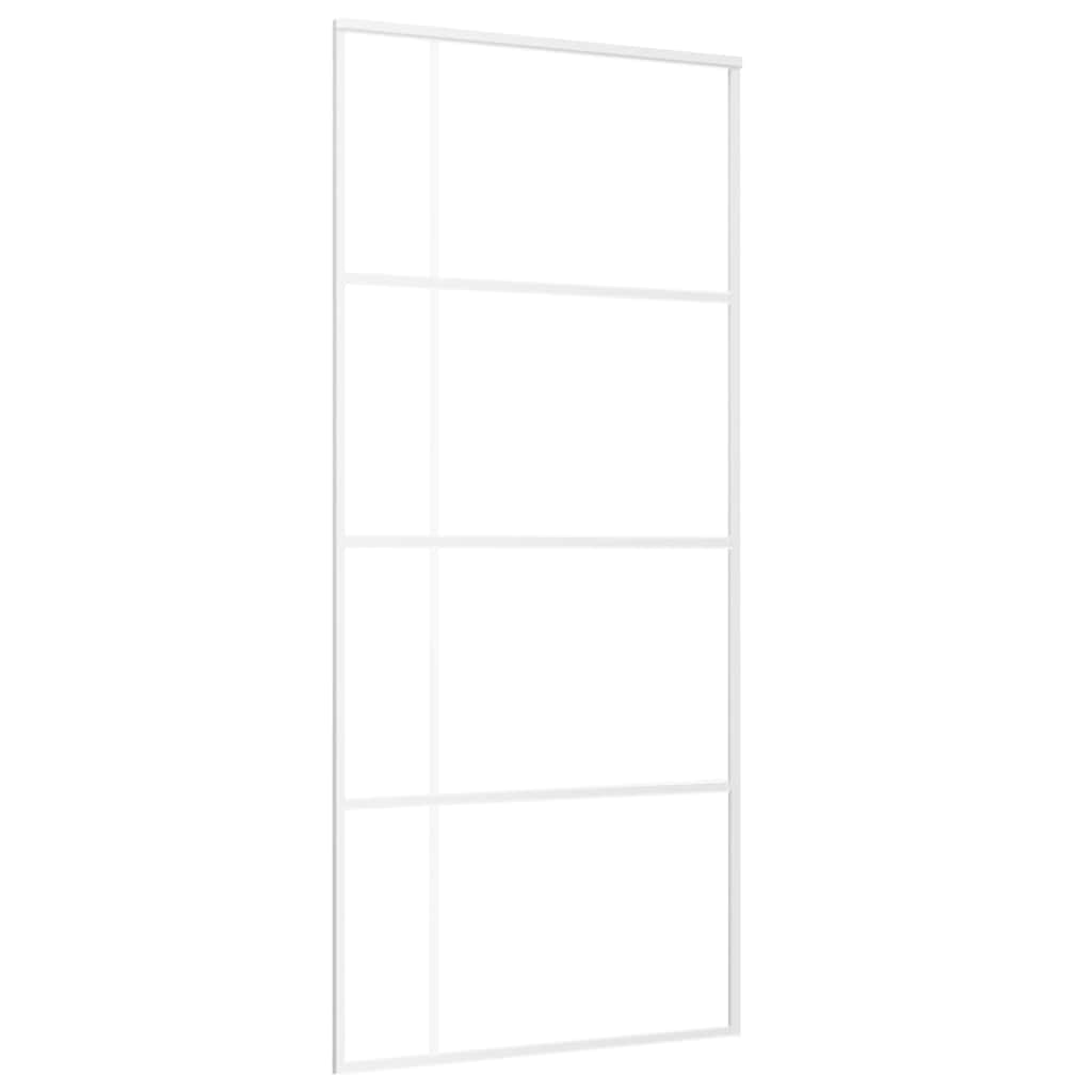 151685 vidaXL Sliding Door Frosted ESG Glass and Aluminium 90x205 cm White