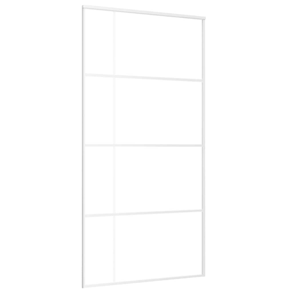 151688 vidaXL Sliding Door ESG Glass and Aluminium 102,5x205 cm White