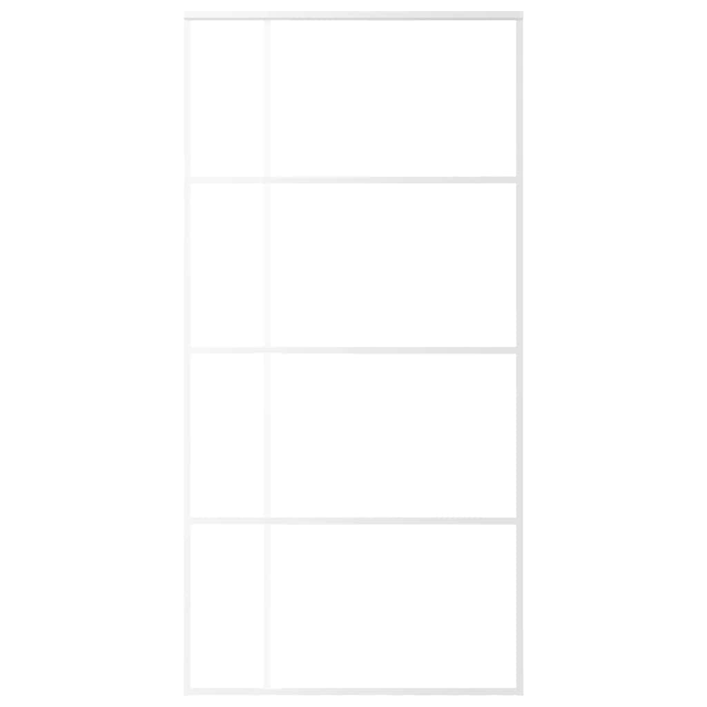 Sliding Door ESG Glass and Aluminium 102.5x205 cm White