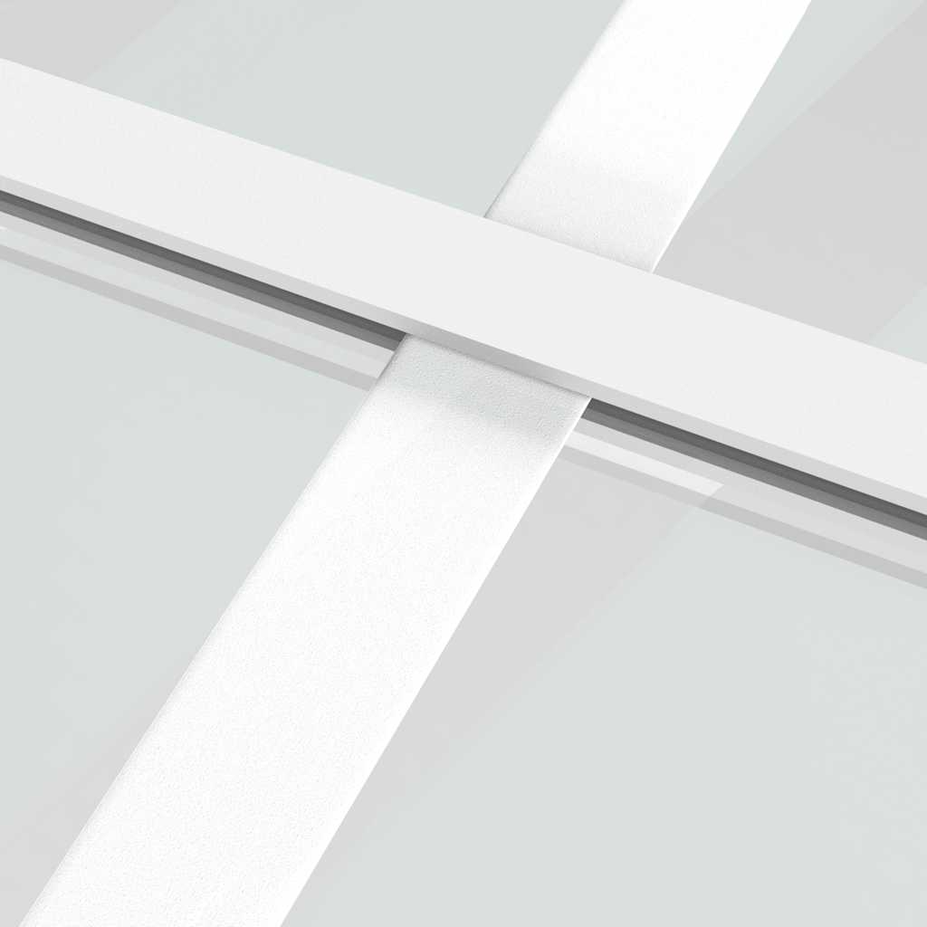 Sliding Door Frosted ESG Glass and Aluminium 102.5x205 cm White