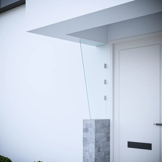 vidaXL Side Panel for Door Canopy Transparent 50x100 cm Tempered Glass