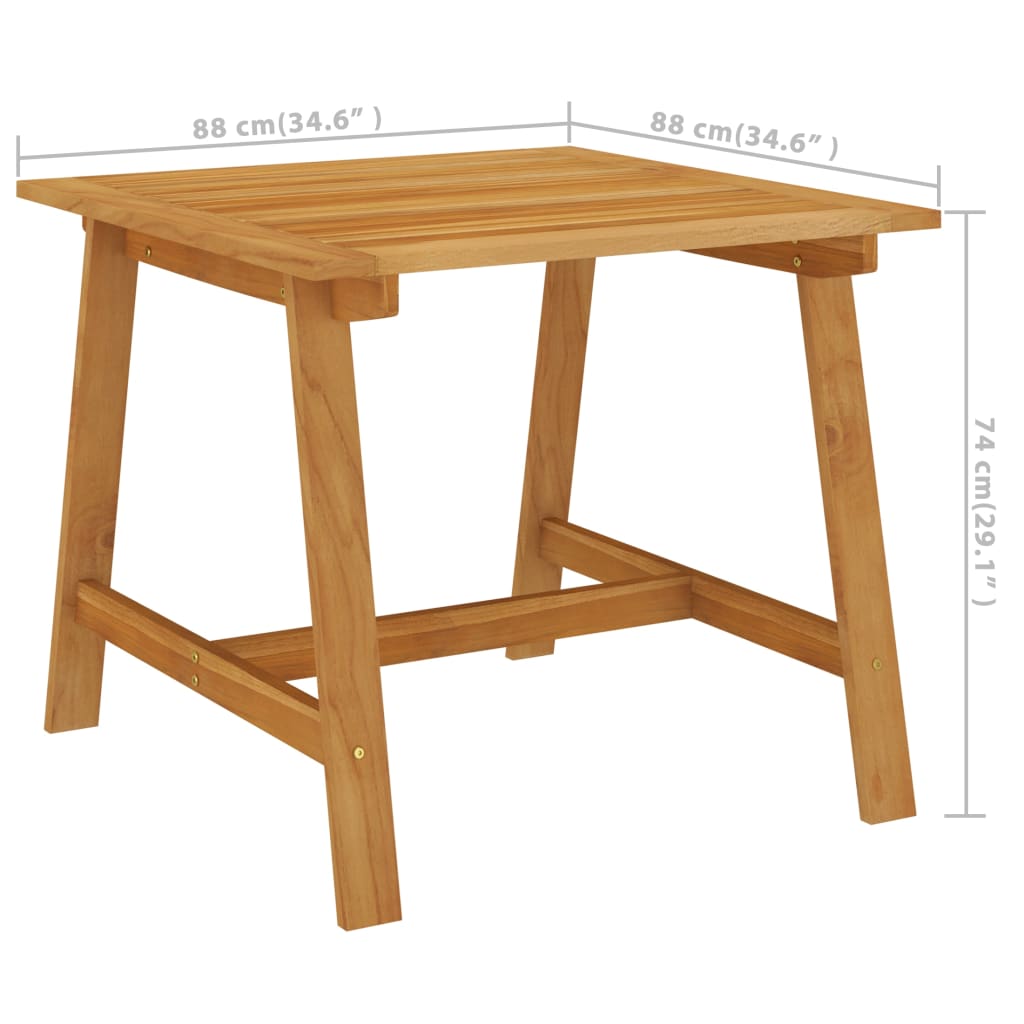 Garden Dining Set | Grey | Poly rattan and solid acacia wood | Medium