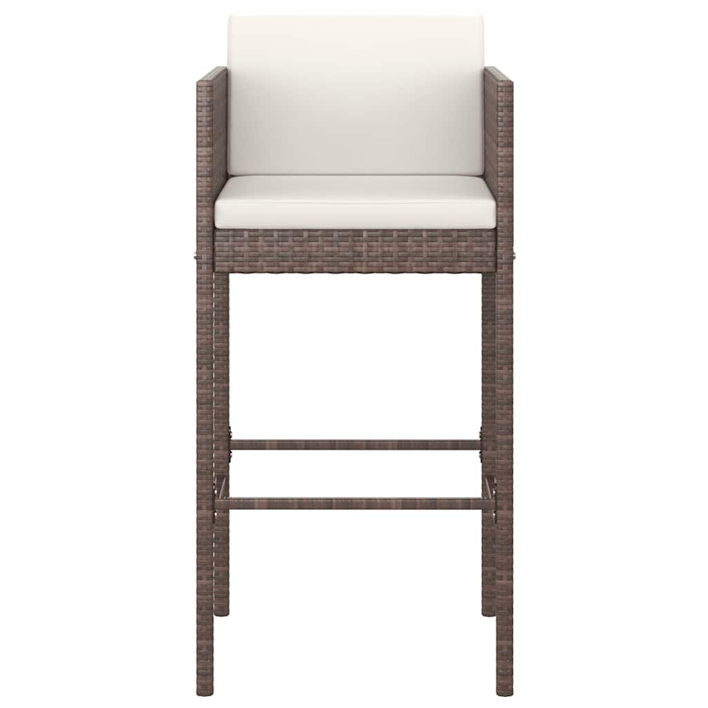 Garden Bar Set | Brown | PE rattan | Medium | Footrest | Garden Bar Set