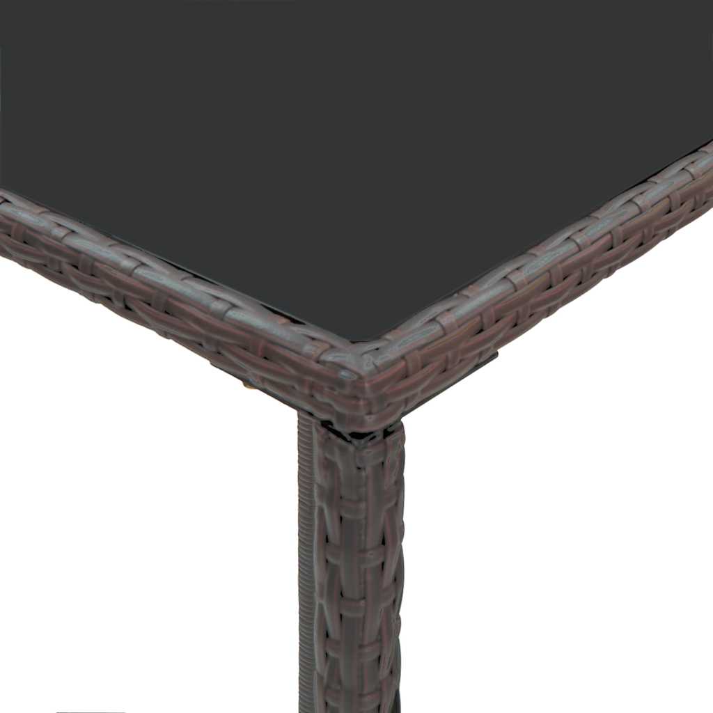Garden Bar Set | Brown | PE rattan | Medium | Footrest | Garden Bar Set