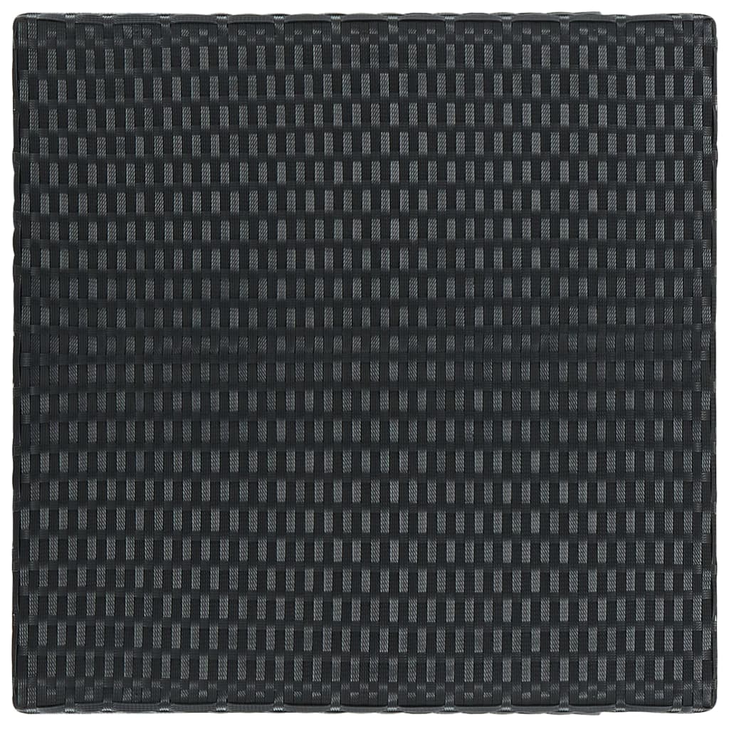 5 Piece Garden Bar Set with Cushions Poly Rattan Black