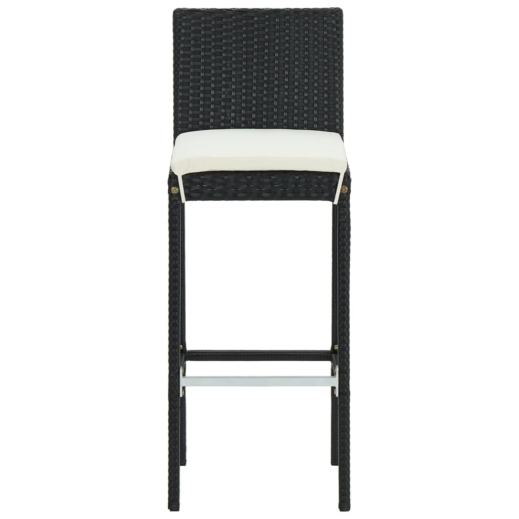 Garden Bar Set | Black | PE Rattan, Powder-Coated Steel | Standard