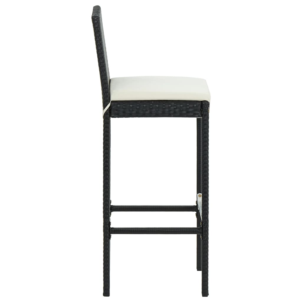 Garden Bar Set | Black | PE Rattan, Powder-Coated Steel | Standard