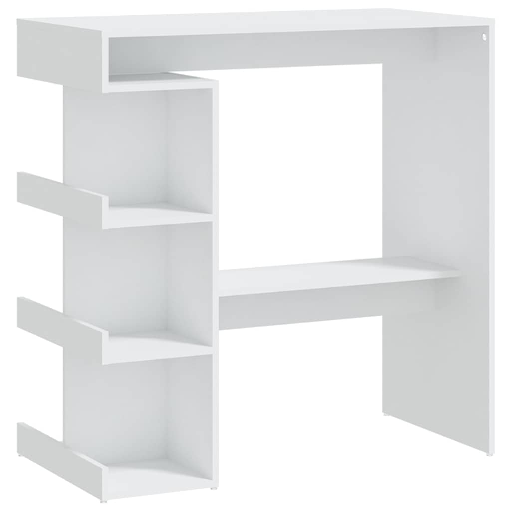 Bar Table with Storage Rack White 100x50x101.5 cm