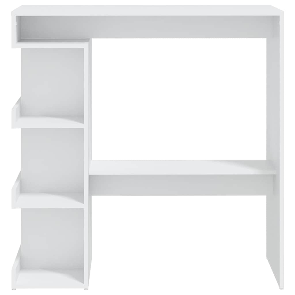 Bar Table with Storage Rack White 100x50x101.5 cm