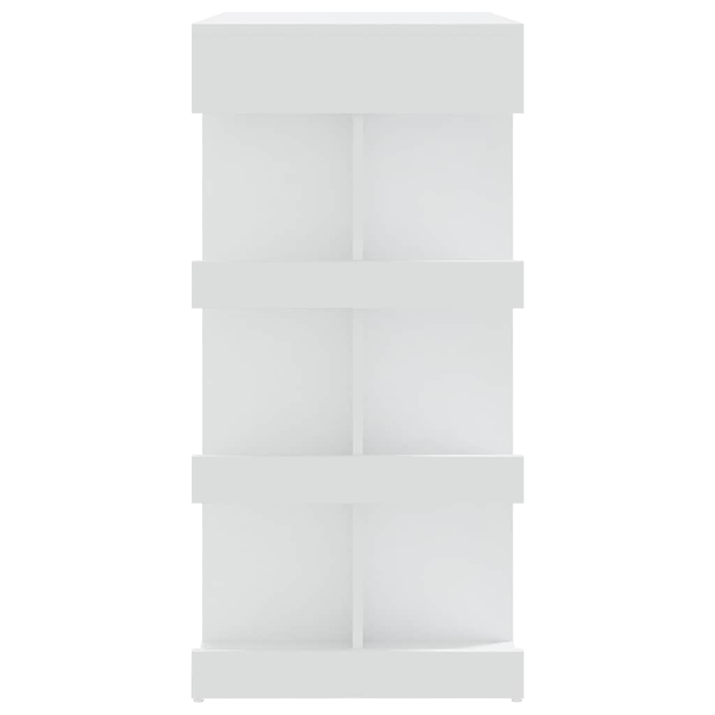 Bar Table with Storage Rack White 100x50x101.5 cm