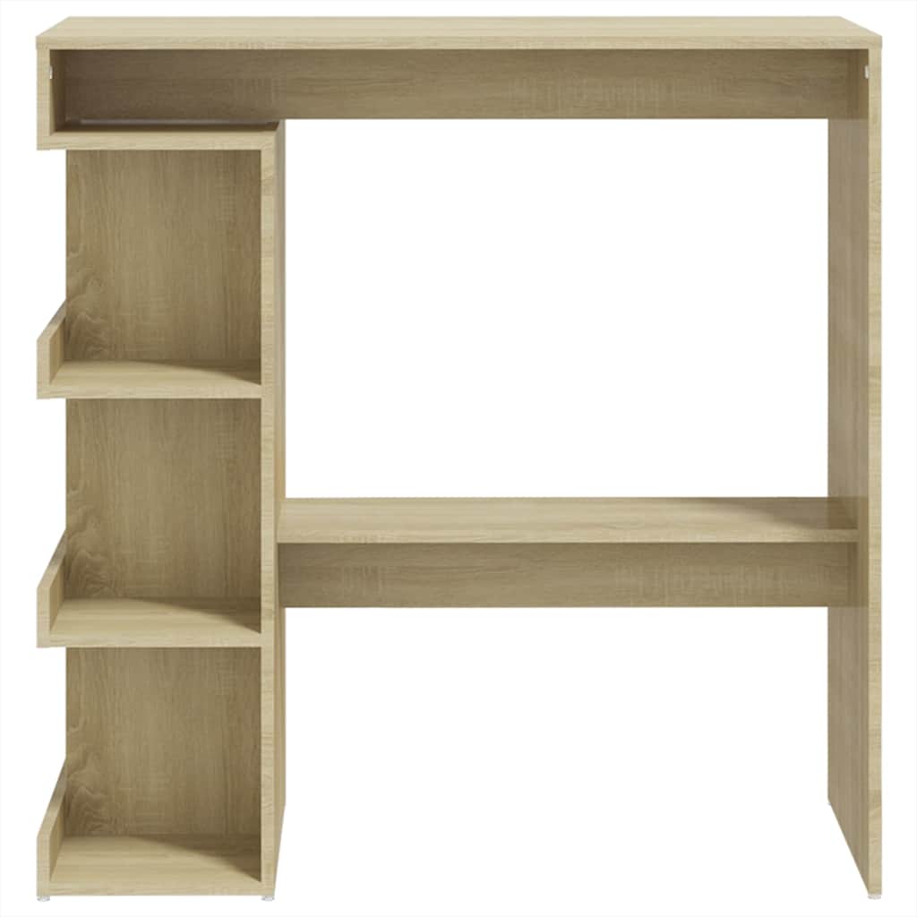 Bar Table with Storage Rack Sonoma Oak 100x50x101.5 cm