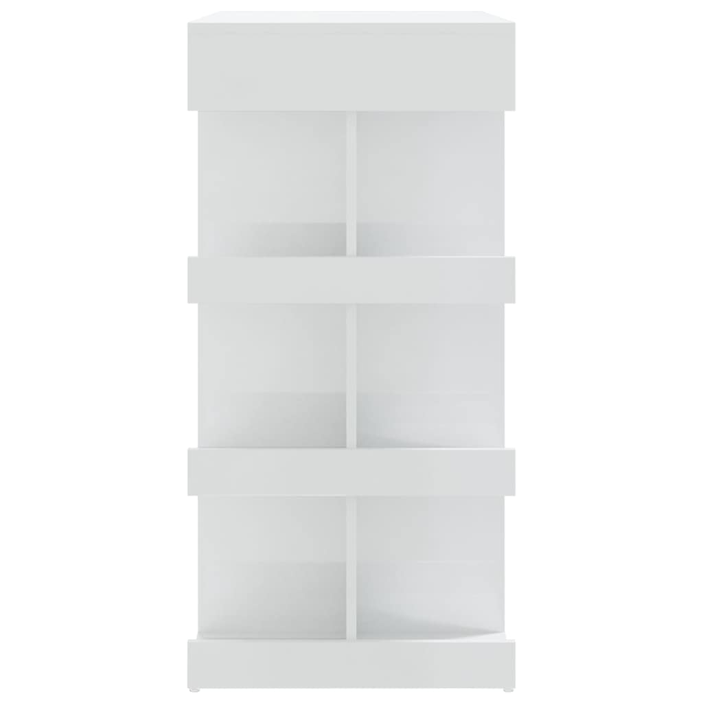 Bar Table with Storage Rack High Gloss White 100x50x101,5 cm
