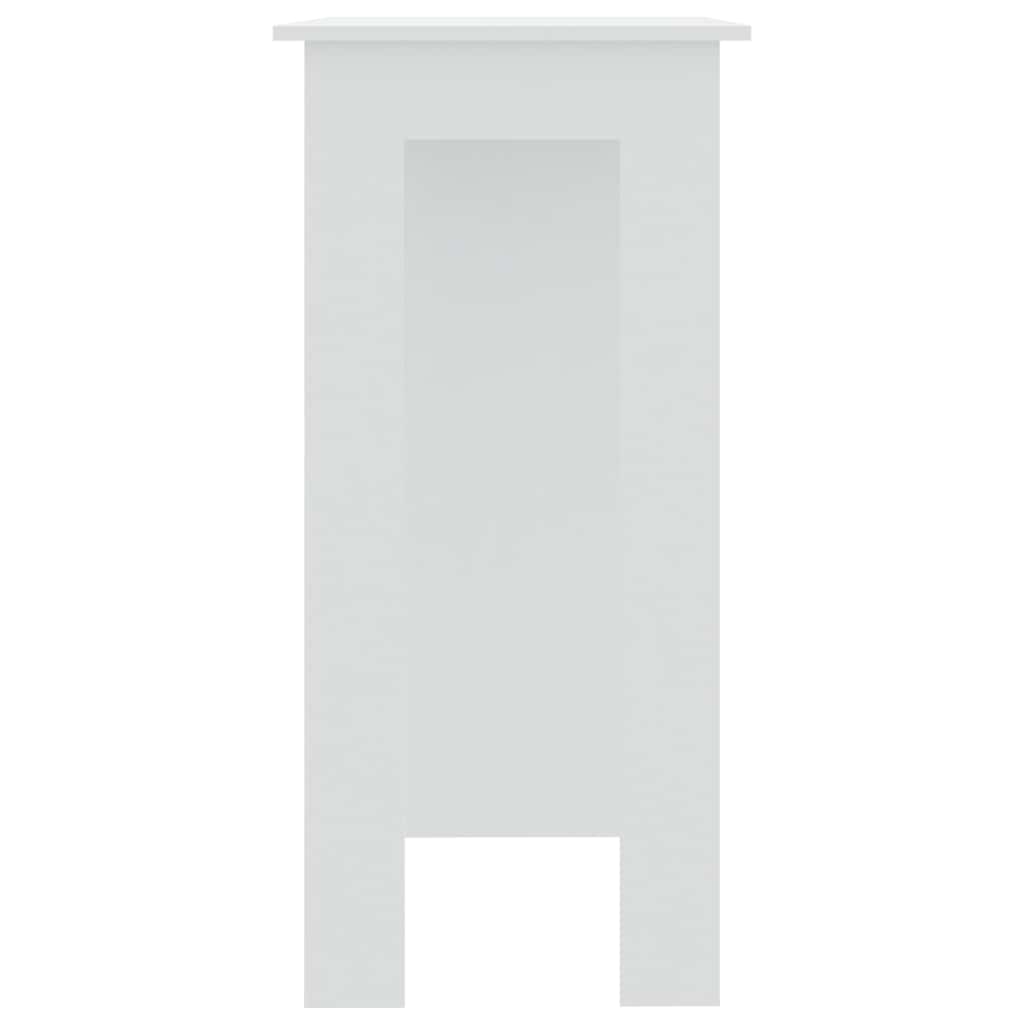 809458 vidaXL Bar Table with Shelf White 102x50x103,5 cm Engineered Wood