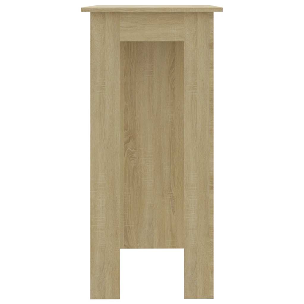 Bar Table with Shelf Sonoma Oak 102x50x103.5 cm Engineered Wood