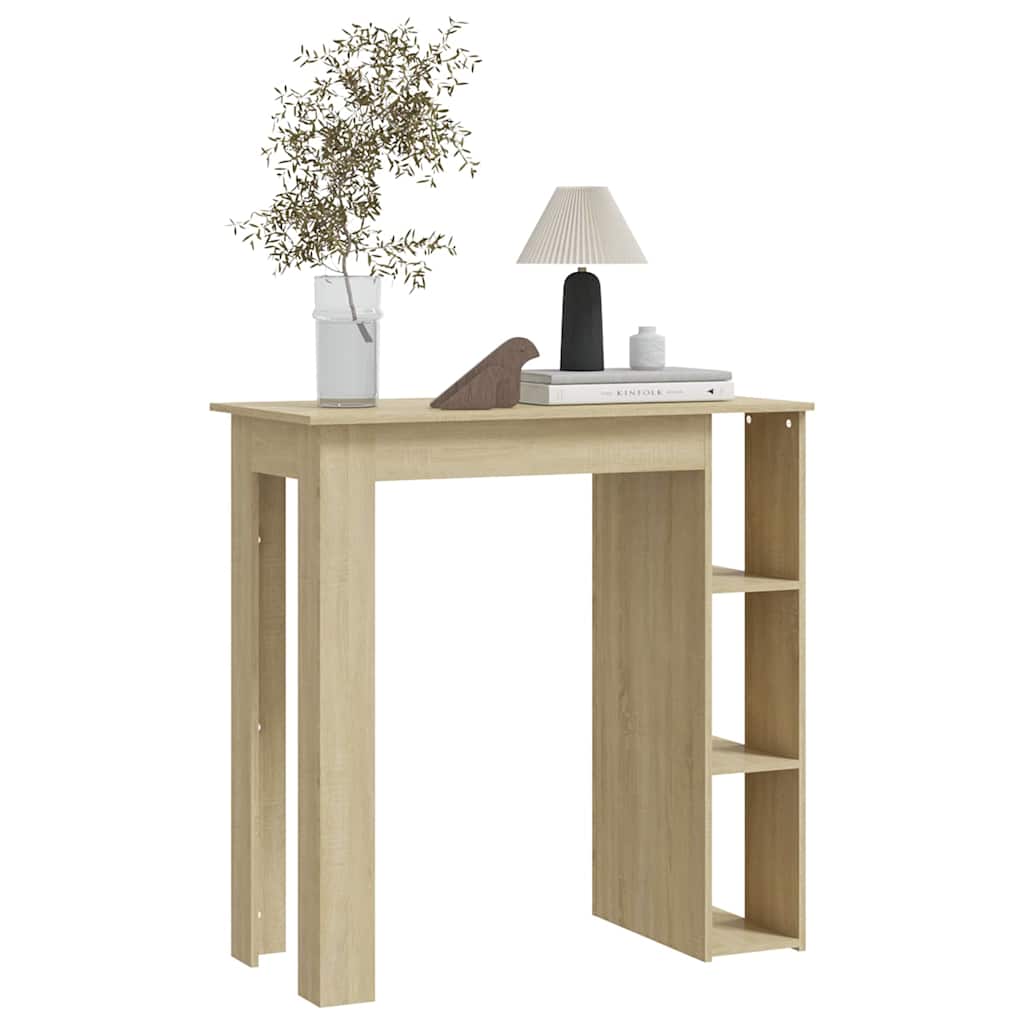 Bar Table with Shelf Sonoma Oak 102x50x103,5 cm Engineered Wood