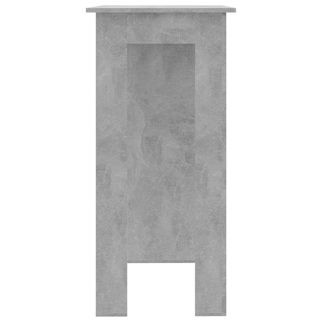 vidaXL Bar Table with Shelf Concrete Grey 102x50x103.5 cm Engineered Wood