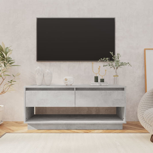 vidaXL TV Cabinet Concrete Grey 102x41x44 cm Engineered Wood