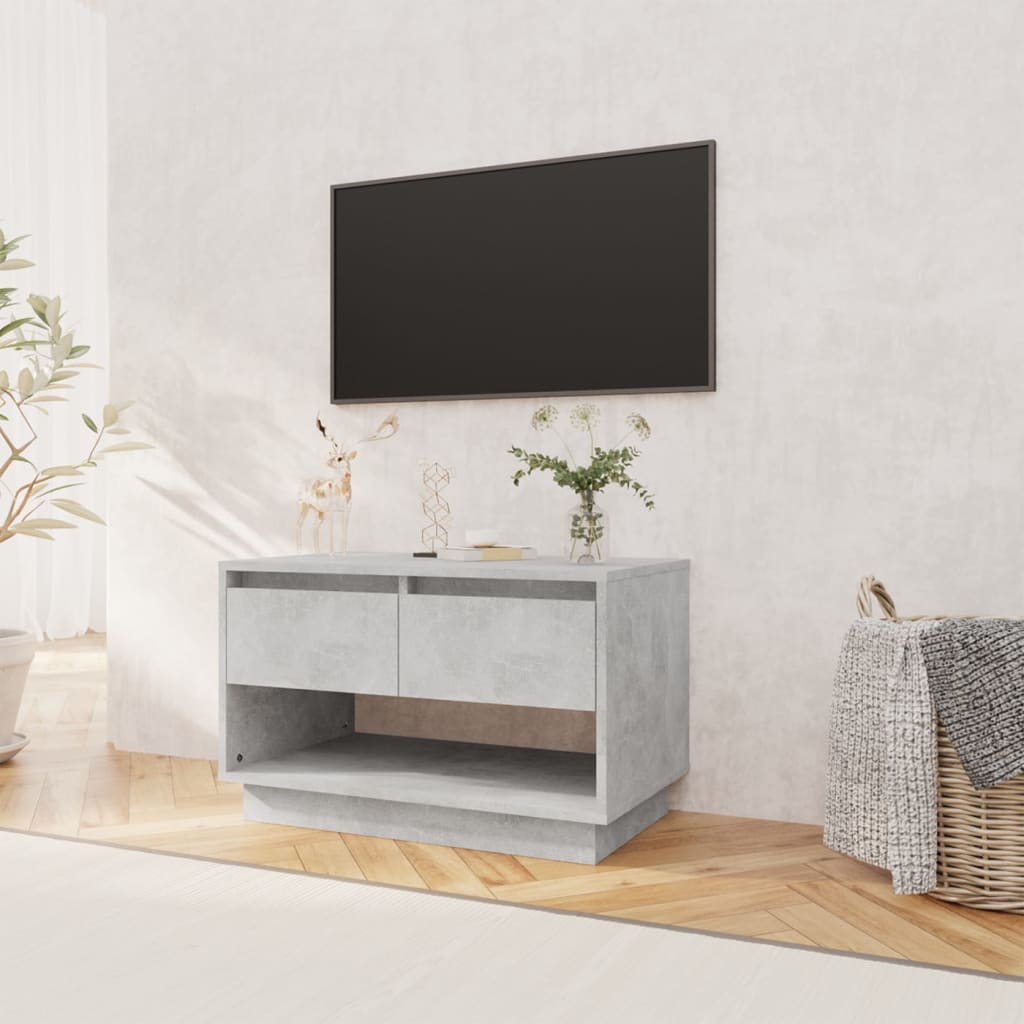 vidaXL TV Cabinet Concrete Grey 70x41x44 cm Engineered Wood