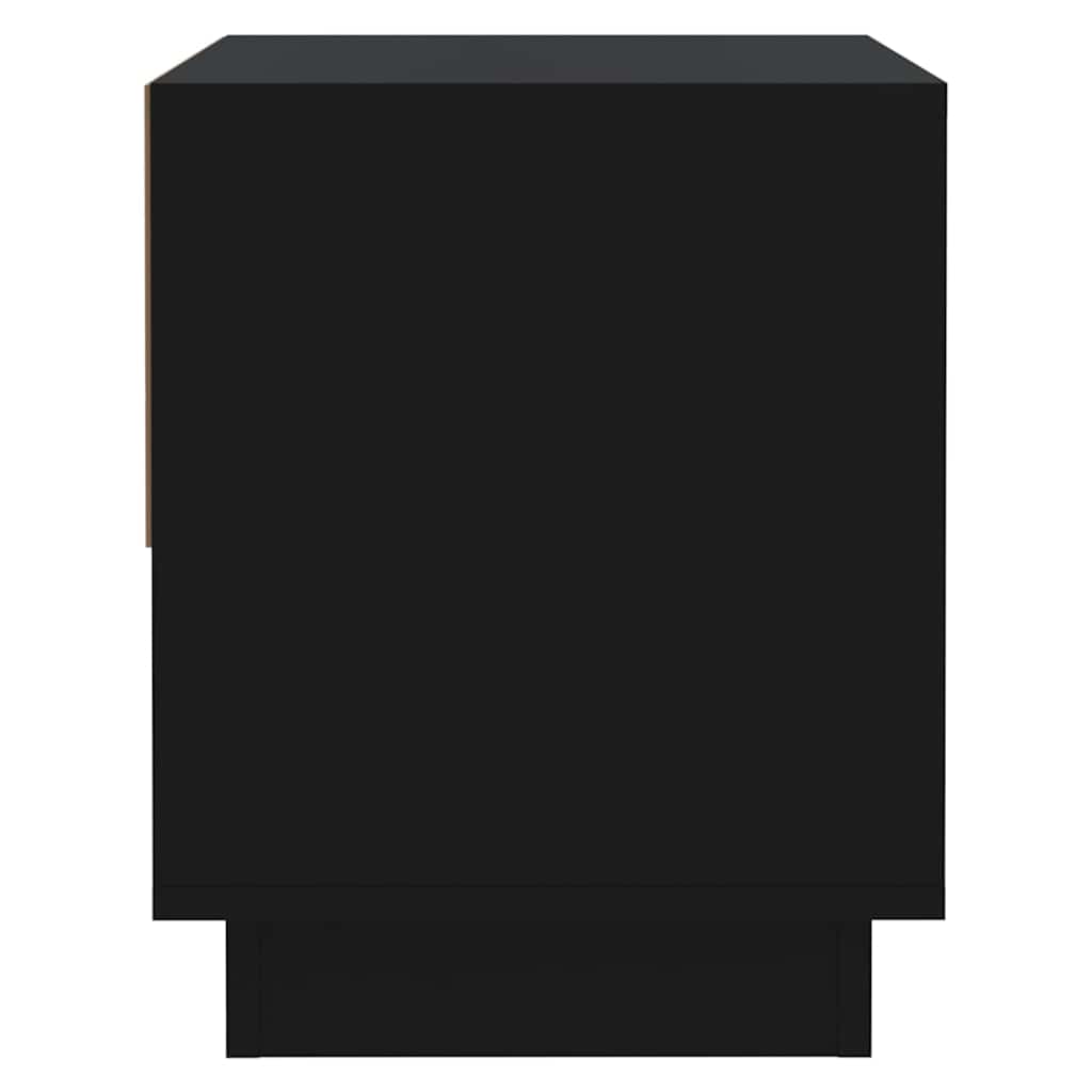 Bedside Cabinet Black 45x34x44 cm Engineered Wood