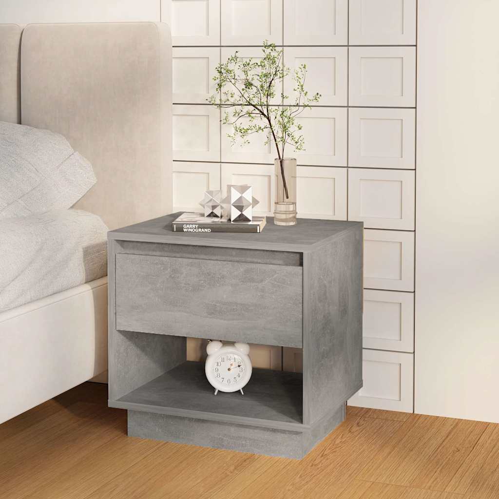 Bedside Cabinets 2 pcs Concrete Grey 45x34x44cm Engineered Wood