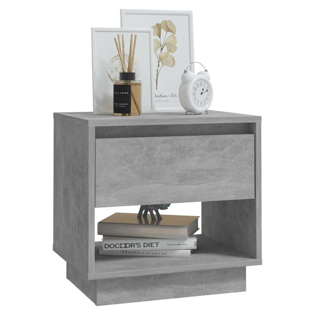 Bedside Cabinets 2 pcs Concrete Grey 45x34x44cm Engineered Wood