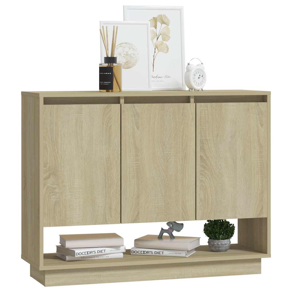 809533 vidaXL Sideboard Sonoma Oak 97x31x75 cm Engineered Wood