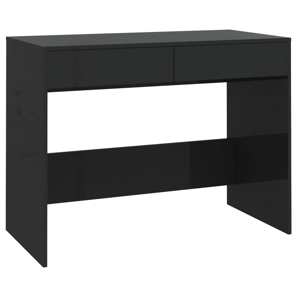 vidaXL Desk Black 101x50x76.5 cm Engineered Wood