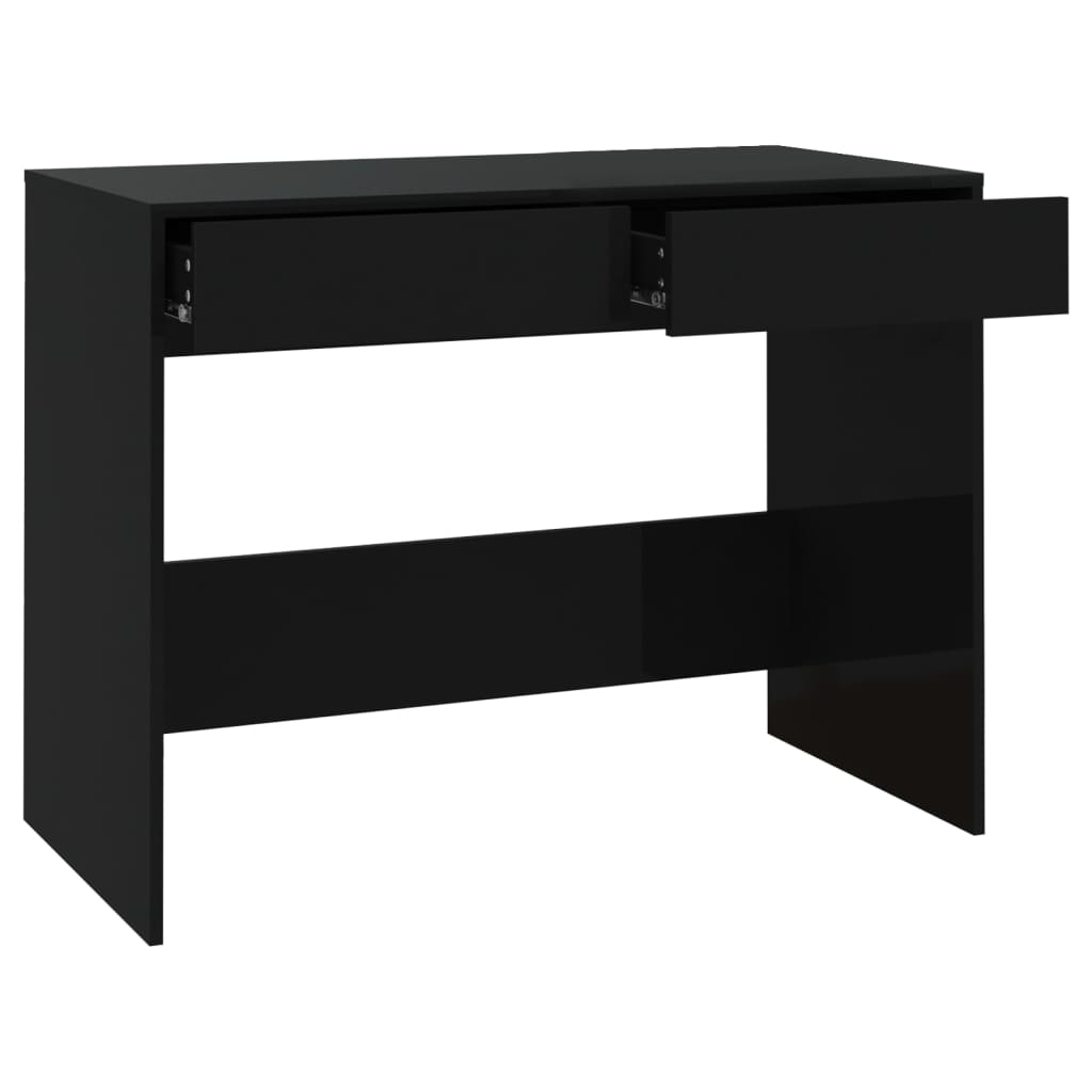 vidaXL Desk Black 101x50x76.5 cm Engineered Wood