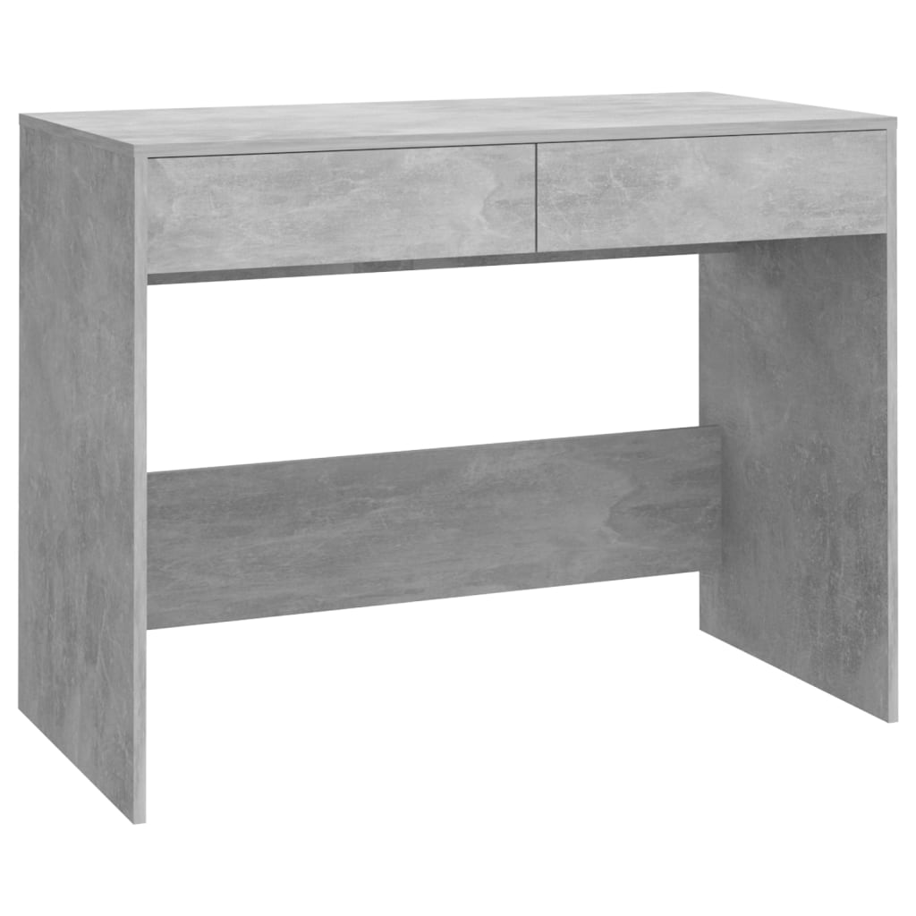 vidaXL Desk Concrete Grey 101x50x76.5 cm Engineered Wood