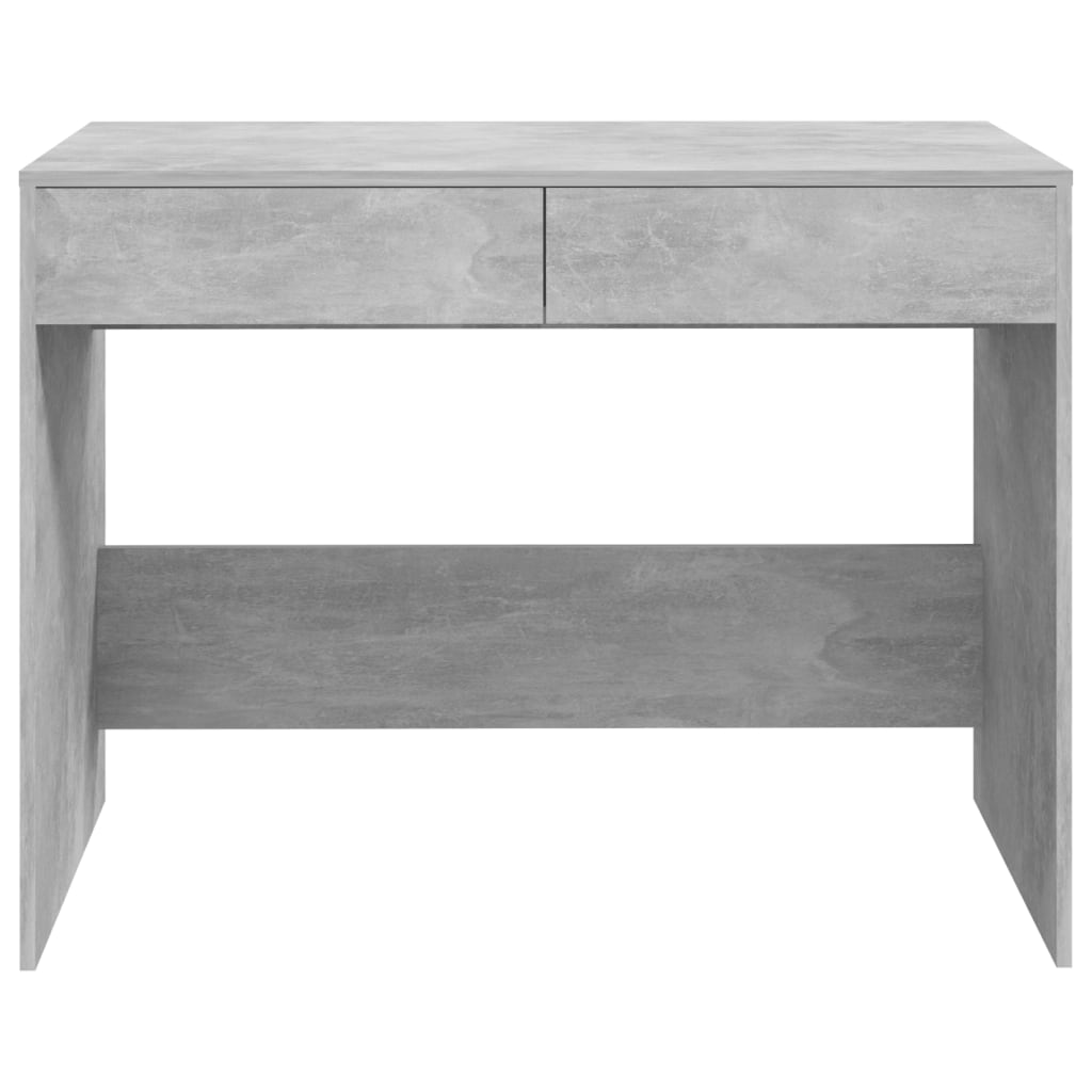 vidaXL Desk Concrete Grey 101x50x76.5 cm Engineered Wood