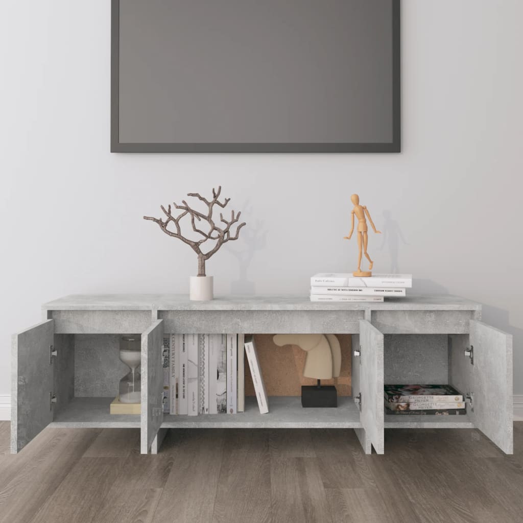 vidaXL TV Cabinet Concrete Grey 120x30x40.5 cm Engineered Wood