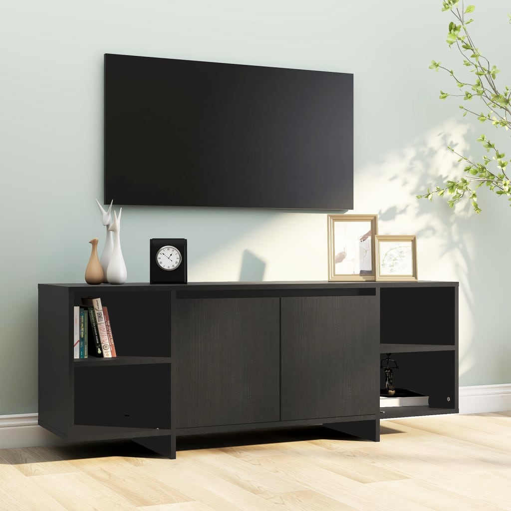 vidaXL TV Cabinet Black 130x35x50 cm Engineered Wood