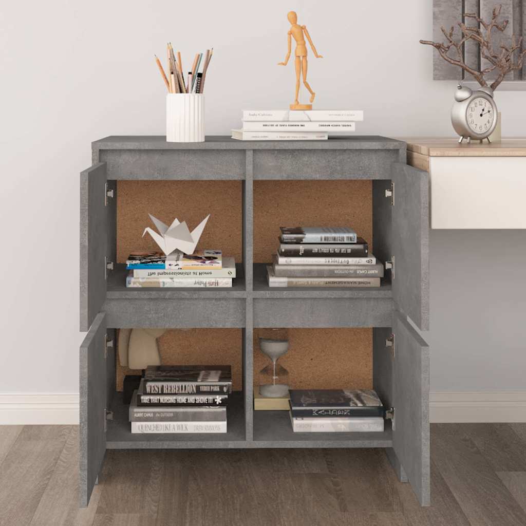 Sideboard Concrete Grey 70x41x75 cm Engineered Wood