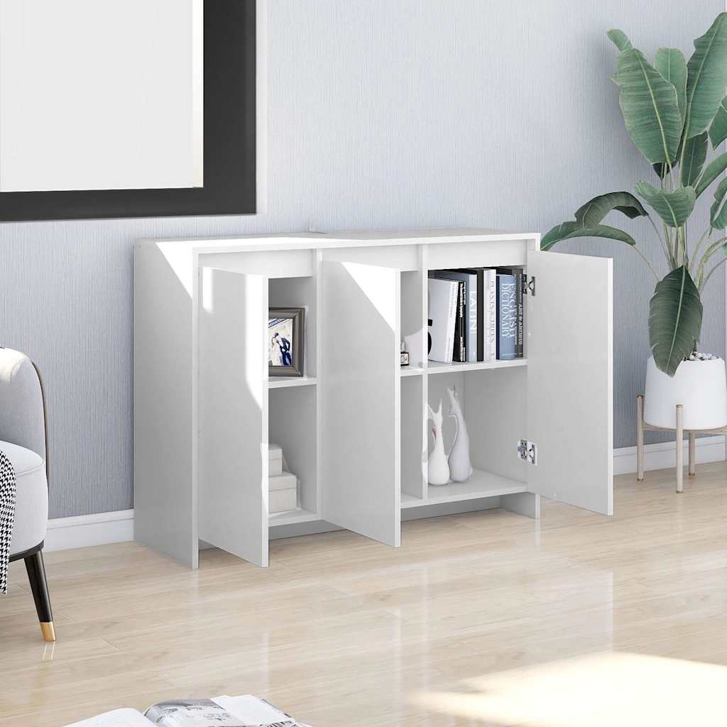 809773 vidaXL Sideboard White 102x33x75 cm Engineered Wood