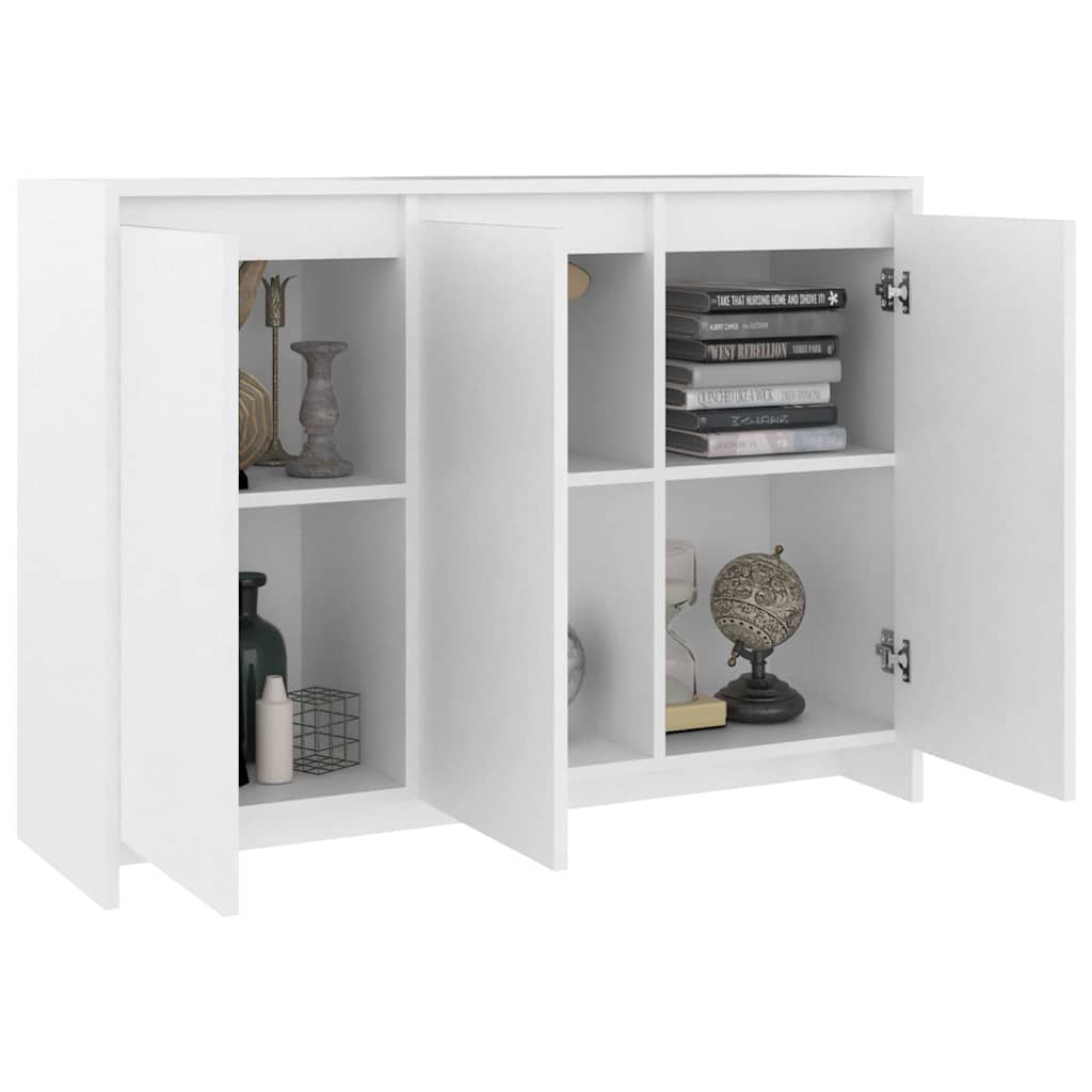 809773 vidaXL Sideboard White 102x33x75 cm Engineered Wood