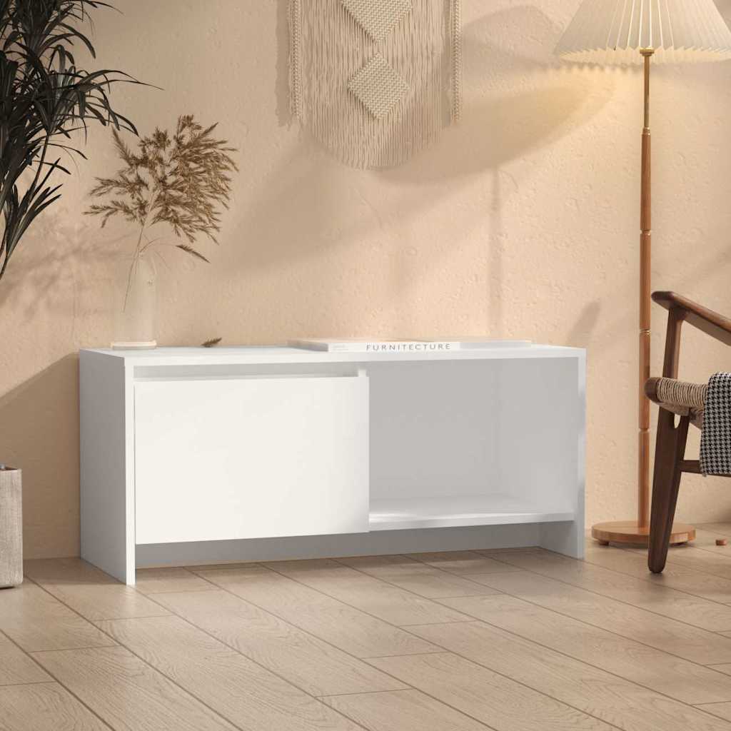 809782 vidaXL TV Cabinet White 90x35x40 cm Engineered Wood