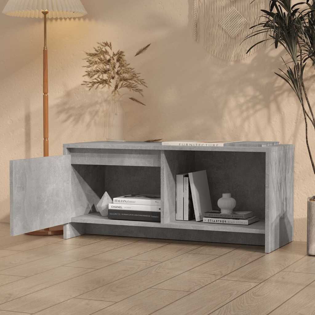 TV Cabinet Concrete Grey 90x35x40 cm Engineered Wood