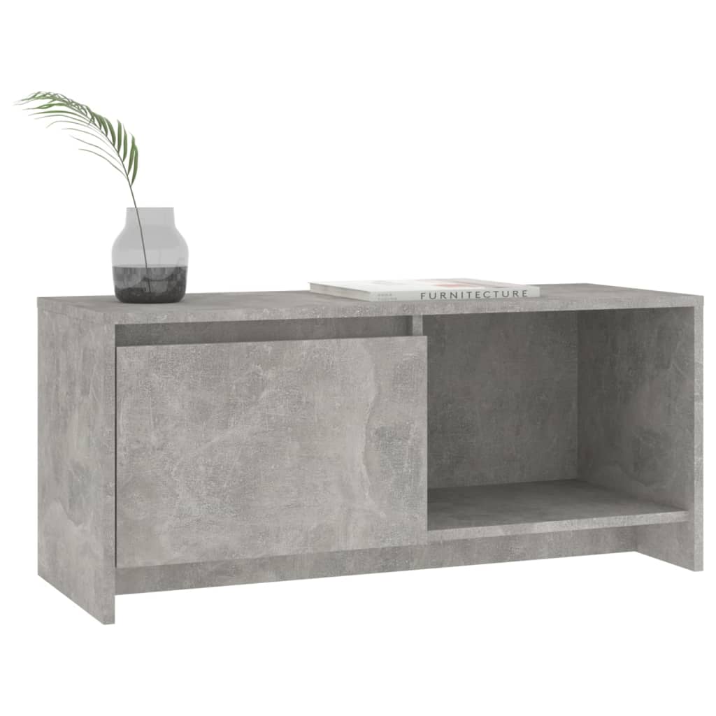 vidaXL TV Cabinet Concrete Grey 90x35x40 cm Engineered Wood