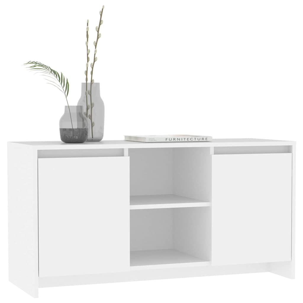 809791 vidaXL TV Cabinet White 102x37,5x52,5 cm Engineered Wood