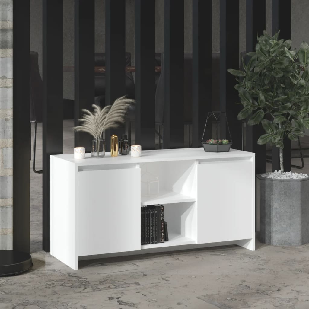 809791 vidaXL TV Cabinet White 102x37,5x52,5 cm Engineered Wood