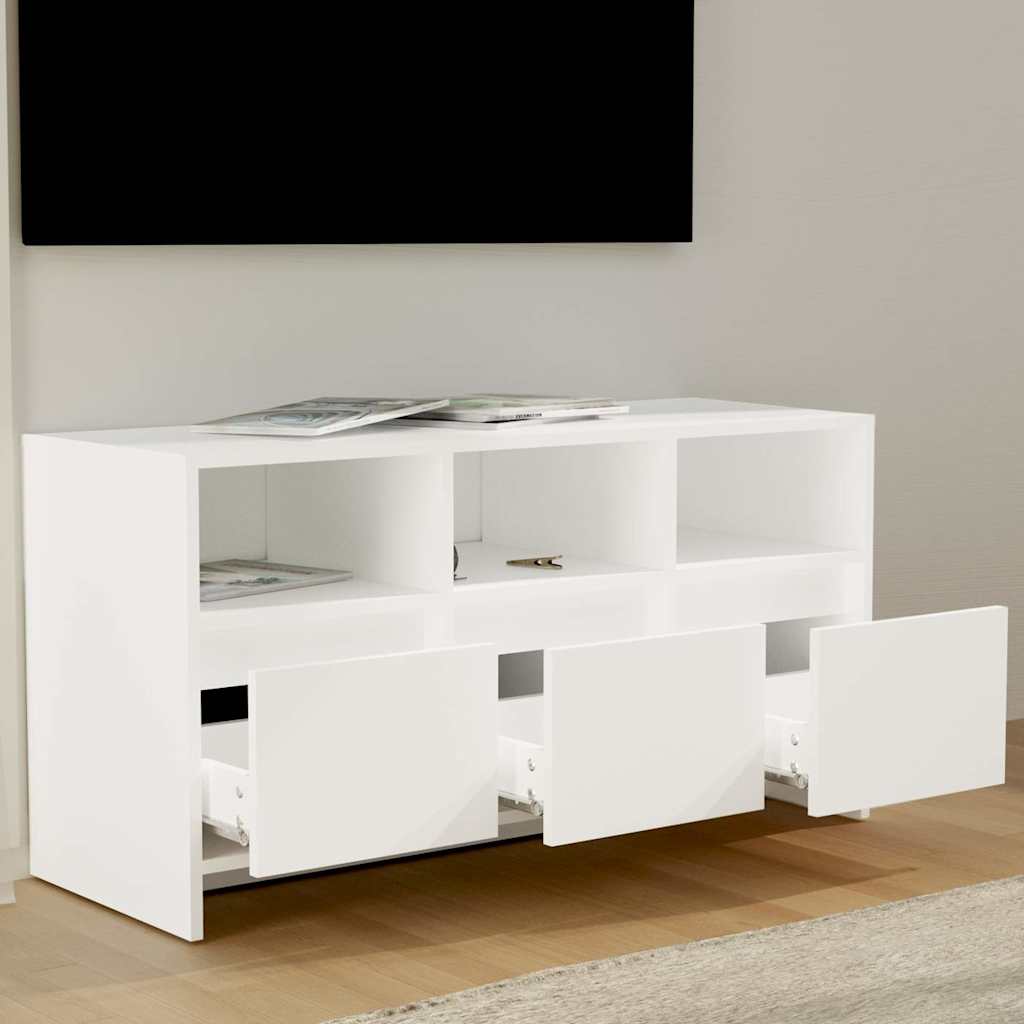 809800 vidaXL TV Cabinet White 102x37,5x52,5 cm Engineered Wood