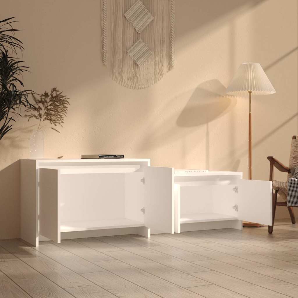 809809 vidaXL TV Cabinet White 146,5x35x50 cm Engineered Wood